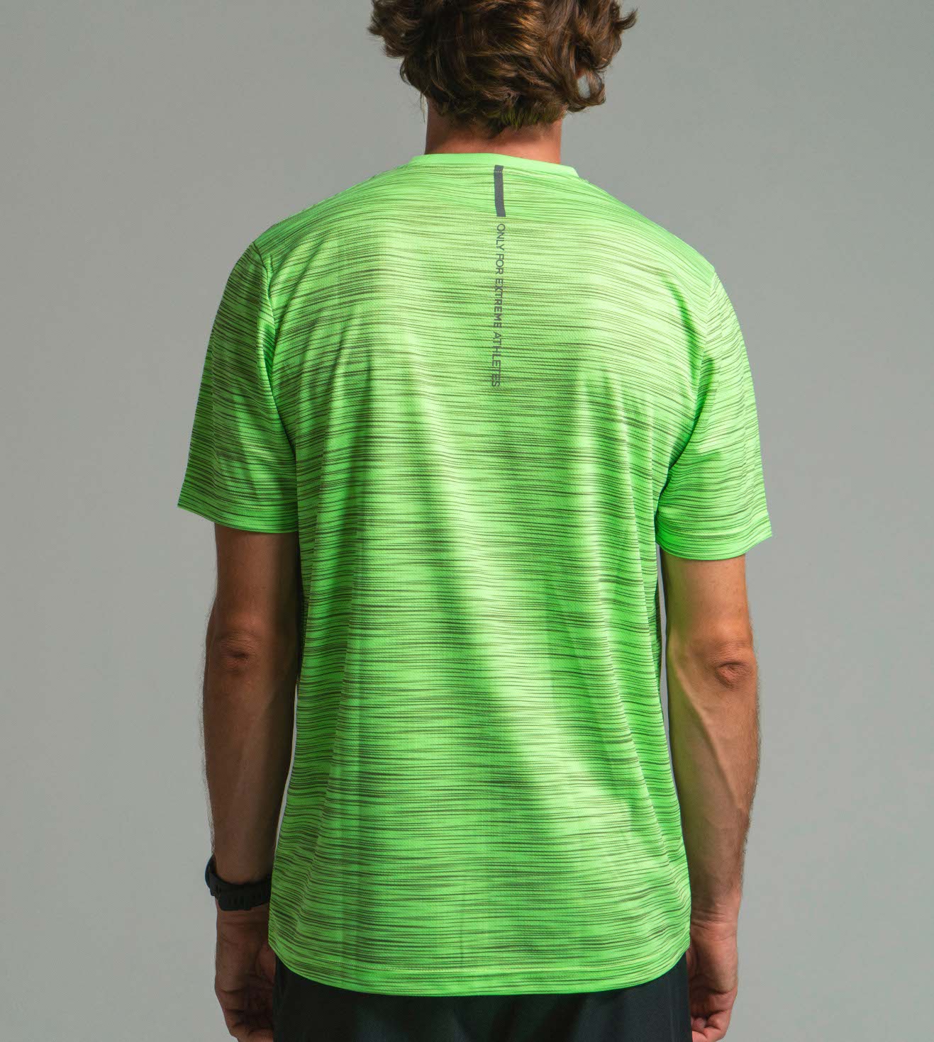 Camiseta técnica running Hyrox hombre verde fluor - Vercello Brand