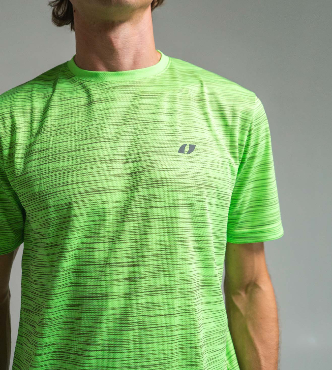 Camiseta técnica running Hyrox hombre verde fluor - Vercello Brand