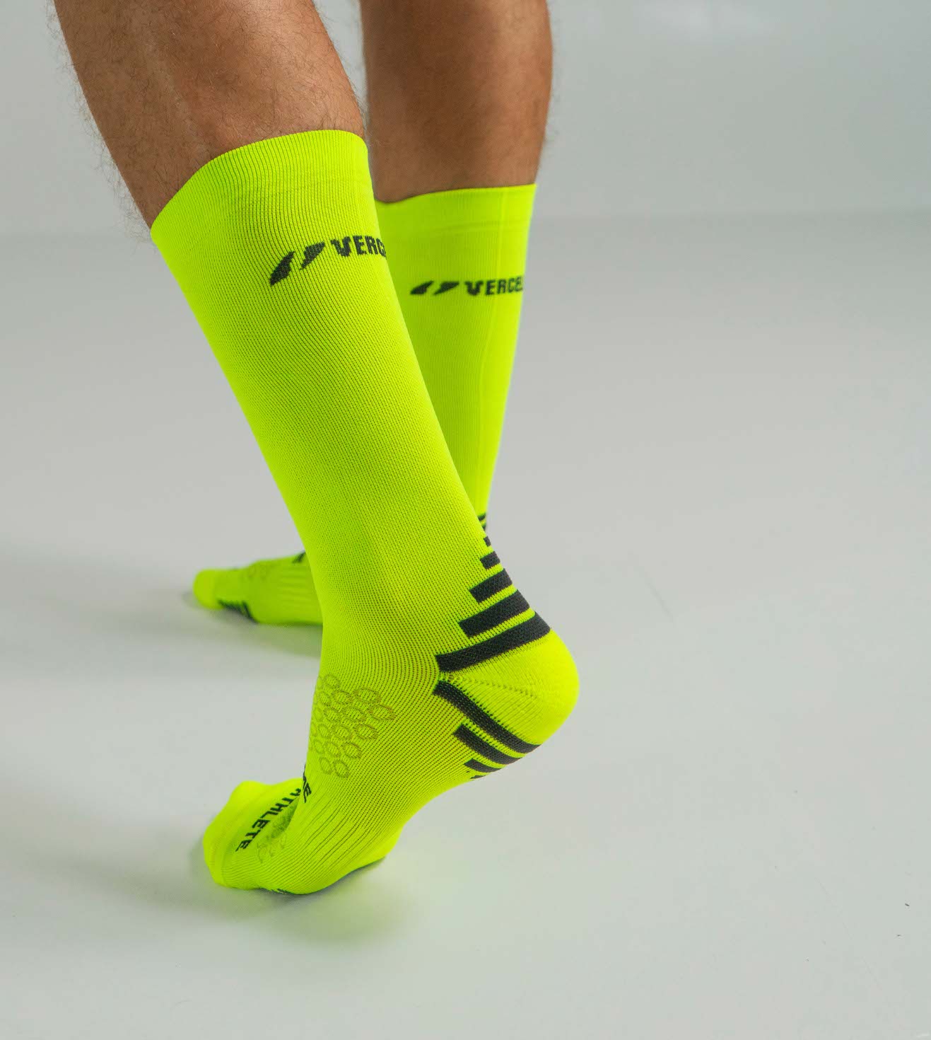 Calcetín compresivo Hyrox Running hombre amarillo - Vercello Brand