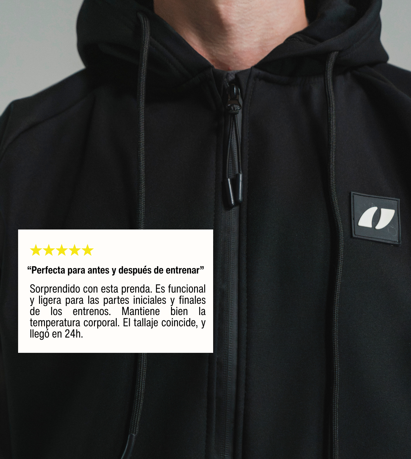 Chaqueta técnica running Hyrox invierno negro - Vercello Brand