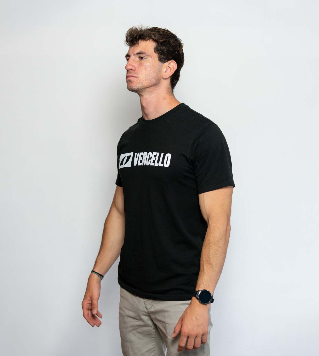 Camiseta Vercello Essential Negra Blanca